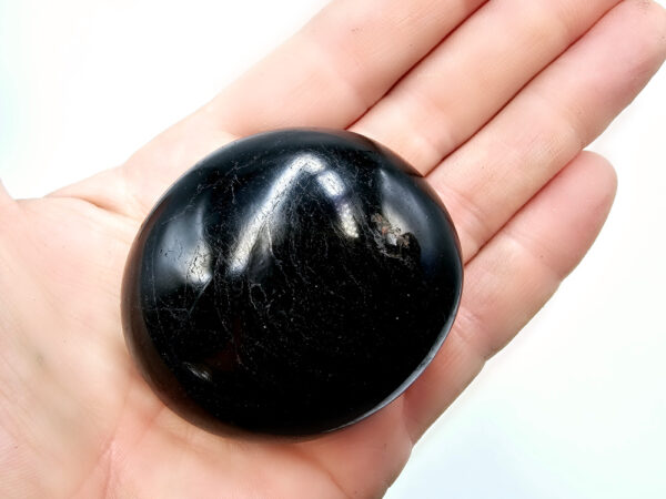 Black Tourmaline Palm Stone D (134g)