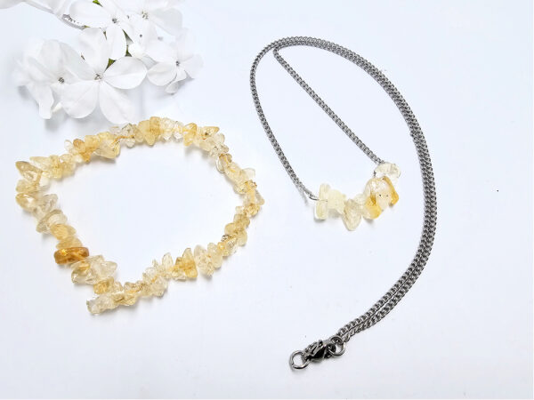 Citrine Chips Necklace & Bracelet Combo - Image 2