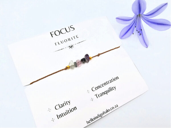 Rainbow Fluorite Stone Chip Bangle (Focus)