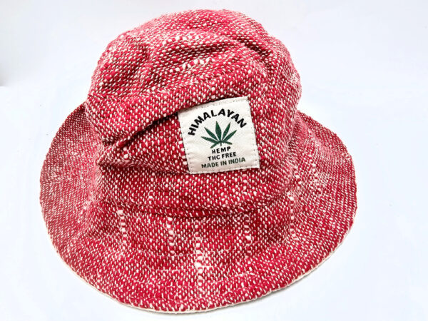 Hemp Bucket Hat - Red