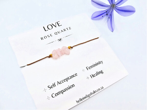 Rose Quartz Stone Chip Bangle (Love)