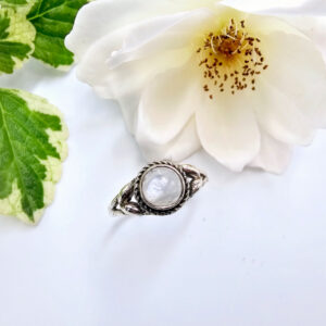 Hello Indigo Halo Online Store Moonstone leaf ring