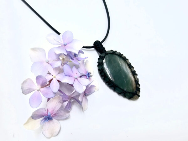 Moss Agate Braided Necklace B