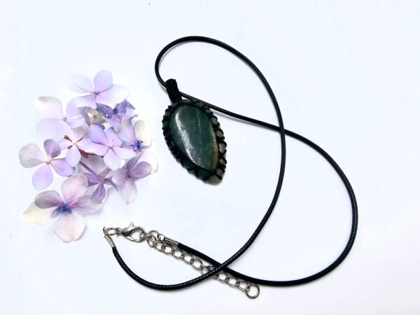 Moss Agate Braided Necklace B - Image 2