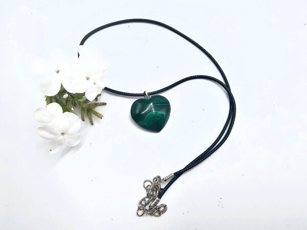 Green Malachite Heart Necklace