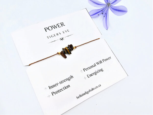 Tigers Eye Stone Chip Bangle (Power)