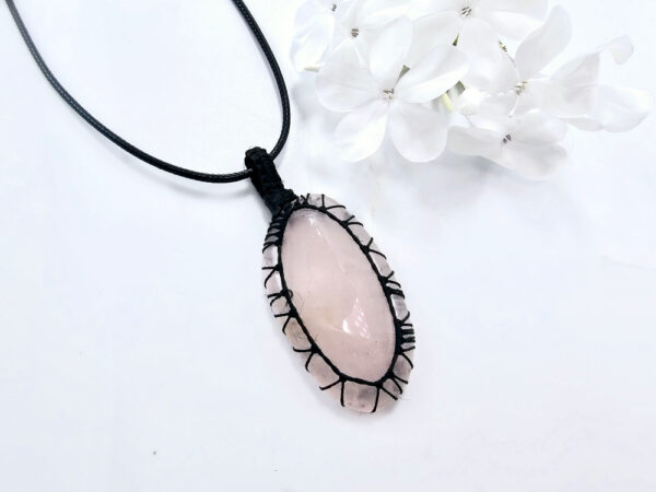 Rose Quartz Braided Necklace