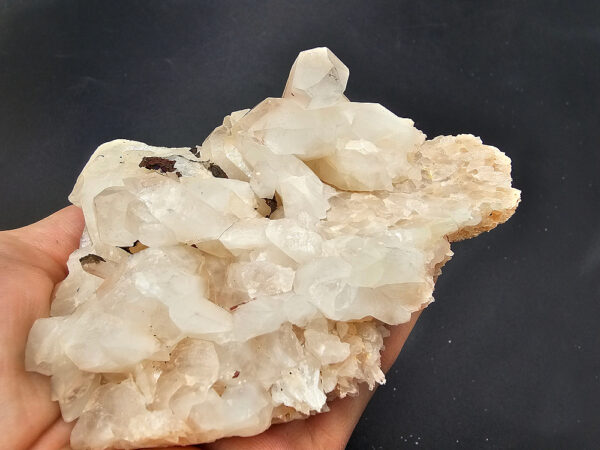 Snow Quartz Crystal Cluster A  (310g) - Image 2