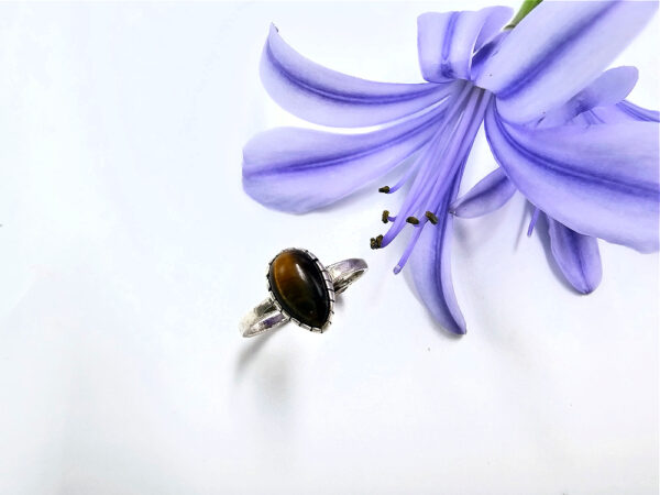 Tigers Eye Tear Ring