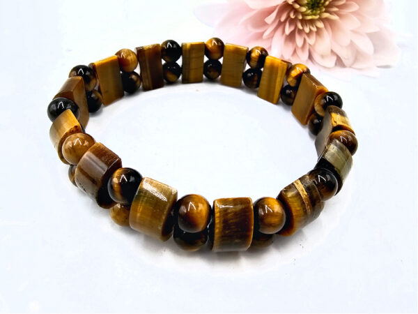 Tigers Eye Mixed Bead Bangle