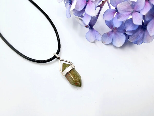 Unakite Crystal Mini Necklace (925 Silver)