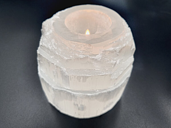 Selenite Tower Candle Holder