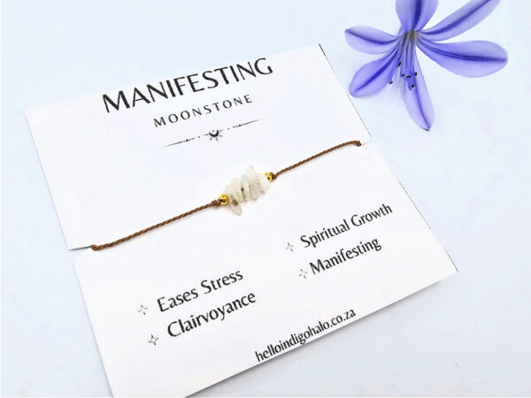 Manifesting Stone Chipped Bangle (Moonstone)