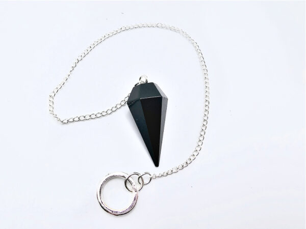 Black Tourmaline Point Pendulum