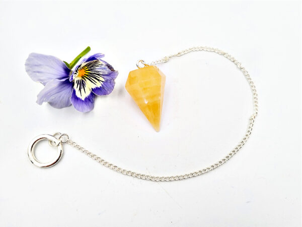 Orange Calcite Point Pendulum