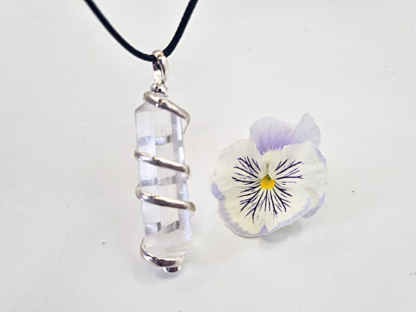 Clear Quartz Spiral pendant