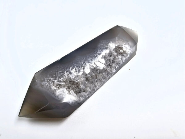 Agate crystal points with crystals