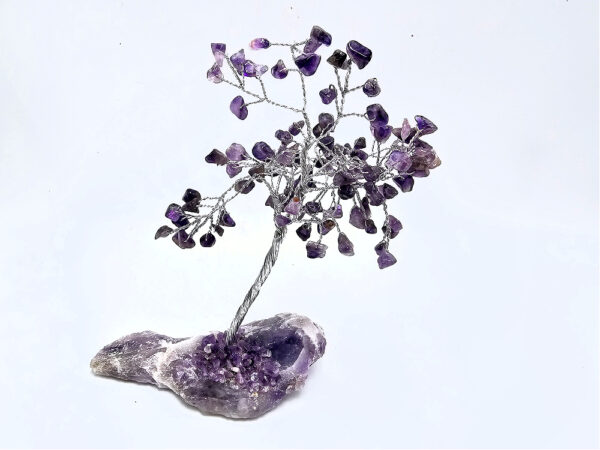 Amethyst stone tree on a Amethyst crystal base