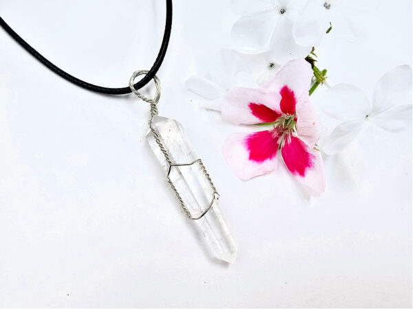 Clear Quartz Point Necklace (Wire Wrapped)