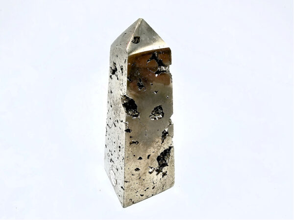 Pyrite obelisks with indentations
