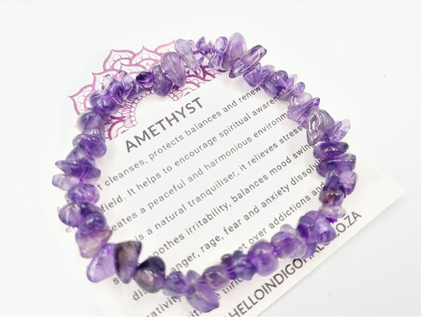 Amethyst Chips Bangle