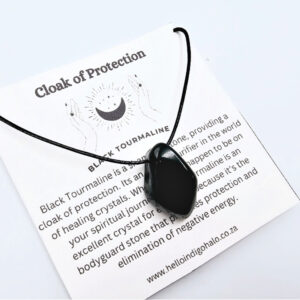 NEW black tourmaline tumble necklace