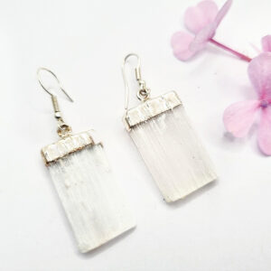 NEW earrings selenite 1
