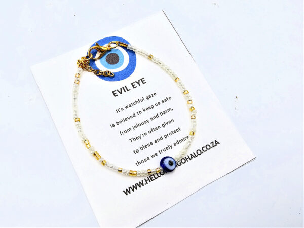 Evil Eye Seed Bead Bangle