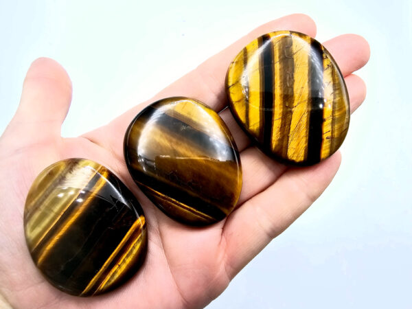 Tigers Eye palm stones