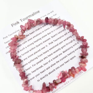 Pink Tourmaline Chips Bangle