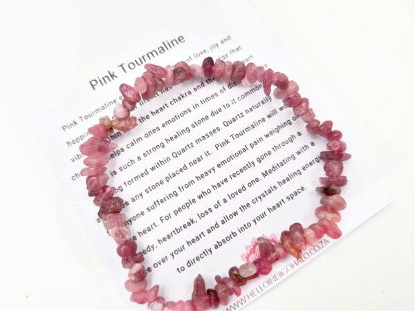 Pink Tourmaline Chips Bangle
