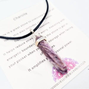 Charoite crystal Pendant (925 Silver)