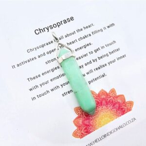 Chrysoprase Point Necklace (925 Silver)