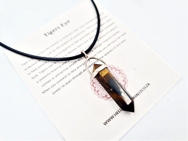 Tigers Eye Crystal Necklace (925 Silver)