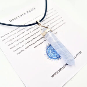 Blue Lace Agate 925 Silver Necklace
