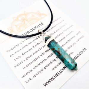 *African Turquoise Crystal Pendant (925 Silver)