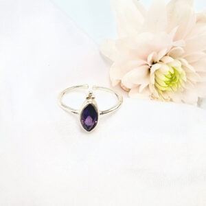 Amethyst Diamond Shape Circles (925 Silver)