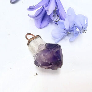 Amethyst Sceptre Copper Pendant