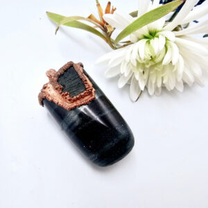 Ancestalite and Moldavite Copper Pendant