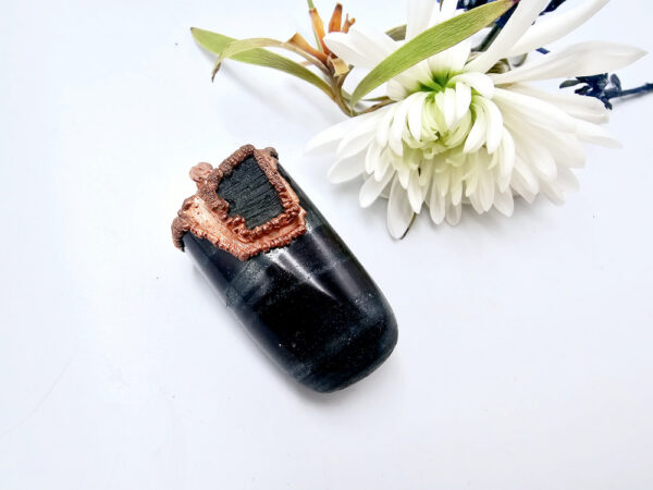 Ancestalite and Moldavite Copper Pendant