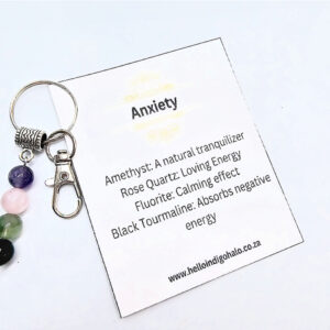 Anxiety Gemstone Key Ring