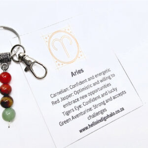 Aries Gemstone Key Ring