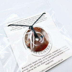 Brecciated Jasper Pi Stone Donut 35mm