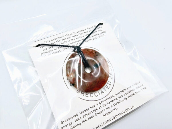 Brecciated Jasper Pi Stone Donut 35mm
