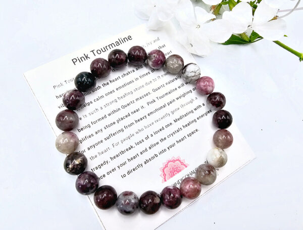 Pink Tourmaline Rubbelite Bangle (8mm)