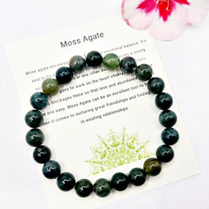 Moss Agate Bangle (8mm)