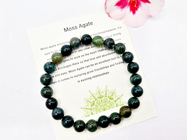 Moss Agate Bangle (8mm)