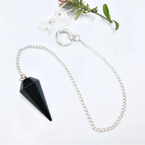 Black Obsidian Point Pendulum