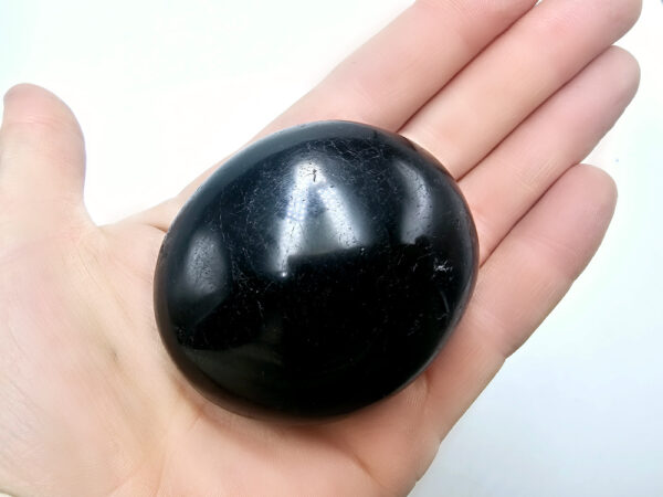 Black Tourmaline Palm Stone E (184g)