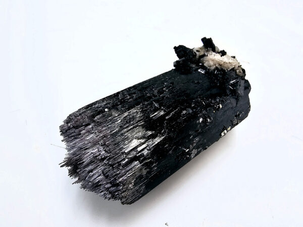 Black Tourmaline Rough with Hyalite Inclusions